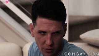 Bearded homo anally fucked by his big dicked lover