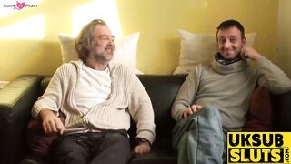 UKSubSluts.com - Big tits brunette Samantha Bentley's big dick deepthroating with ski