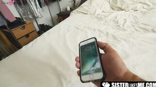 SisterLikesMe.com - Perfect teen Adria Rae blows and rides her stepbrother's dick wit
