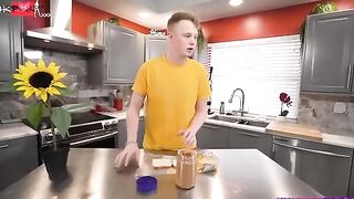 Jimmy Michaels is making a sandwich when his stepsister Jade Valentine joins him into the