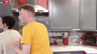 Jimmy Michaels is making a sandwich when his stepsister Jade Valentine joins him into the