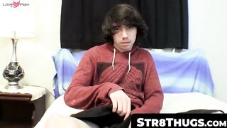 Str8Thugs.com - Jonas Taylor's real big boner jerk off session with a focus on his th