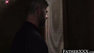 FatherXXX.com - Twink's confession turns into a wet blowjob and a taboo, bareback pri