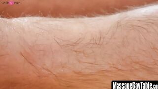 MassageGayTable.com - Redhead masseur's drilling of hot client with bare cock outdoor