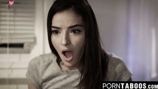 PornTaboos.com - Gorgeous horny teens share a big forbidden cock in a steamy threesom