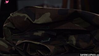 Mateo Roger pranking cadet Frank Bauer turns into hazing fuck