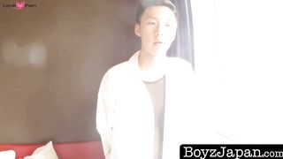 BoyzJapan.com - Cute Oriental twink tugs rock solid cock and cums