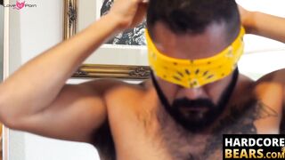 HardcoreBears.com - Hairy bear strokes his cock thinking about getting fucked hard