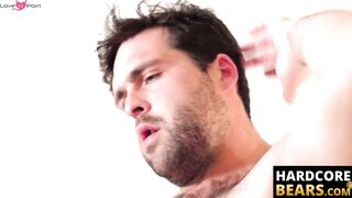 HardcoreBears.com - Hairy bear strokes his cock thinking about getting fucked hard