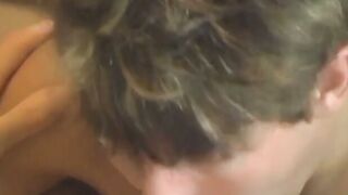 Handsome twink Sean Corwin sucking big rock hard cock