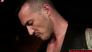 Derek Kage teases Vander Pulaski by slapping his dick and balls