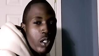 JoeSchmoeXXX.com - Handsome black stud J Bone jerks out a huge white load