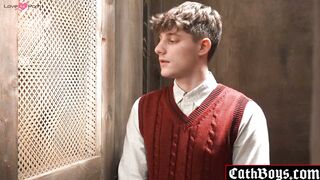 Dex Devall deepthroats Eddie Patricks hard cock