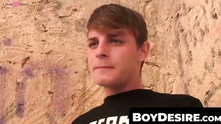 BoyDesire.com - Twink's outdoor oral pleasuring and hardcore fucking