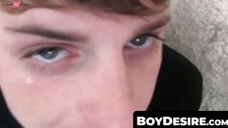 BoyDesire.com - Twink's outdoor oral pleasuring and hardcore fucking