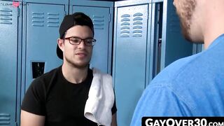 GayOver30.com - Dominant daddy dustin takes charge pounding Jason's ass hard
