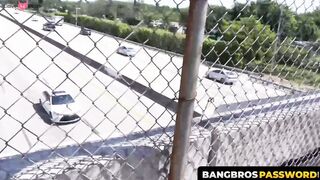 BangbrosPassword.com - Latina babe's outdoor big dick pounding by a beefy dude