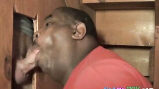 Big White Cock Feeds Black Man With Big Lips