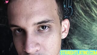 Innocent stud Jota exposes his uncut dick and masturbates in front of me