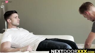 NextDoorXXX.com - Muscular jock delivers a raw intense pounding to a hot bottom