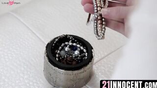 21Innocent.com - Violette Purel's feet drenched in a hot sticky load