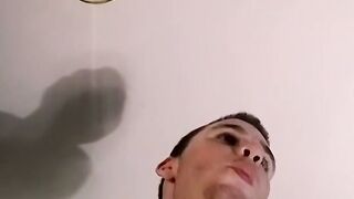 Amateur bottom prepares his ass for hardcore hammering
