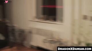 I started by loosening Champs ass with my dildo before destroying him with my erect s