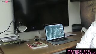 MatureLacey.com - Blonde granny's interracial BBC pounding and anal session