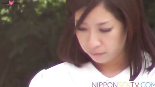 NipponSexTV.com - Japanese schoolgirl taped under skirt by voyeur