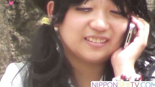 NipponSexTV.com - Japanese schoolgirl taped under skirt by voyeur