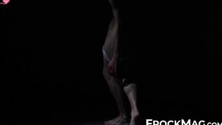 Erotic body movement wearing a white brief by Blonde twink JackÂ 