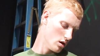 Kaos Casper strokes his massive dick immensely fast as he gets closer to cumming