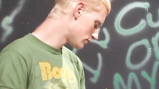 Kaos Casper strokes his massive dick immensely fast as he gets closer to cumming
