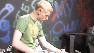 Kaos Casper strokes his massive dick immensely fast as he gets closer to cumming