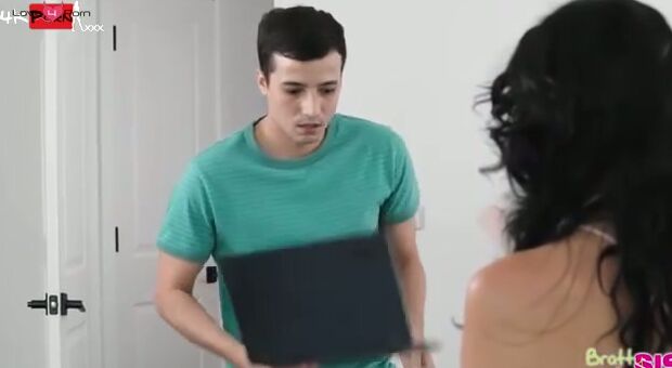 Ruby Moon is trying to use her laptop but it isn’t working. She calls for her stepbrother Ricky Spanish. Ricky