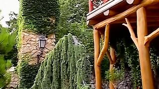Twinkie got his cock sucked and ass poked in the backyard