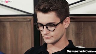 DisruptiveMovie.com - Justin Matthews bareback drills nerd Trevor Harris' tight virgi