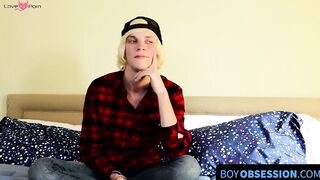 BoyObsession.com - Kayden's blond twink adventure in a solo jerk off show
