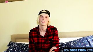 BoyObsession.com - Kayden's blond twink adventure in a solo jerk off show