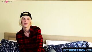 BoyObsession.com - Kayden's blond twink adventure in a solo jerk off show