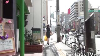 Japanese babes being sharked by brazen voyeurs