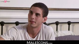 MaleIcons.com - Handsome daddy enjoying a hardcore threesome with two hot and horny g