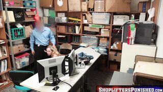 ShopliftersPunished.com - Zoe Parker shoplifter gets her pretty face covered in warm