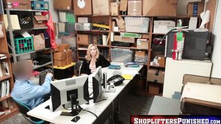 ShopliftersPunished.com - Zoe Parker shoplifter gets her pretty face covered in warm