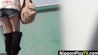 NipponPissTV.com - Japanese babes filmed peeing all around town in public