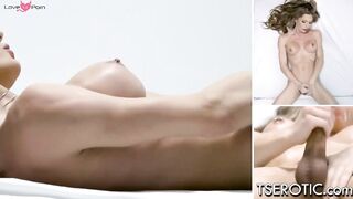 TS Girl Jade Venus Strokes Her Big Cock