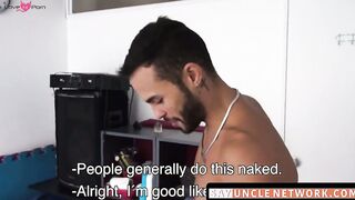 SayUncleNetwork.com - Handsome Latino's first gay raw anal experience and cumshot