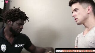 SayUncleNetwork.com - Inked jock's shoplifting ends with a hardcore BBC bareback dril