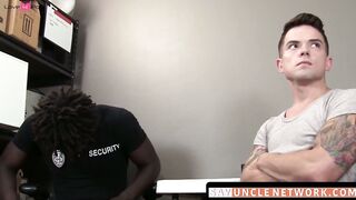 SayUncleNetwork.com - Inked jock's shoplifting ends with a hardcore BBC bareback dril