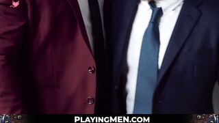 PlayingMen.com - Work is a lovely setting for men in fancy clothing to fuck with inte